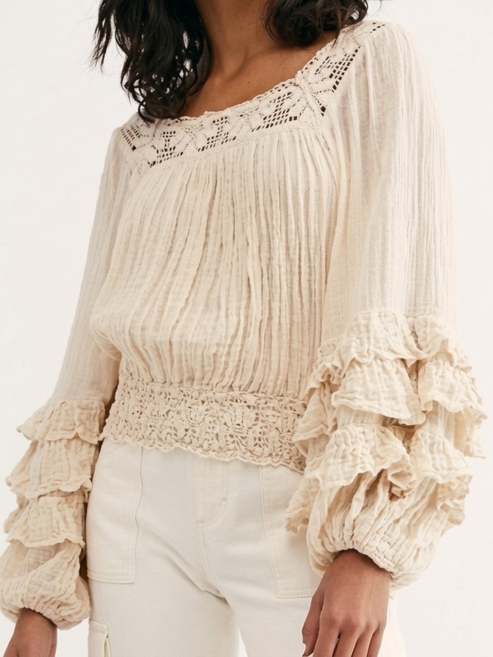 RARE • Free People X Jen’s Pirate Booty Goldfinch Top •